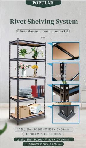 Wholesale easy to assemble storage rack Heavy Duty 5 layers industrial steel adjustable storage shelf for garage