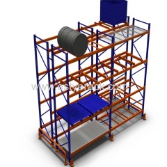 Heavy duty selective pallet racking system