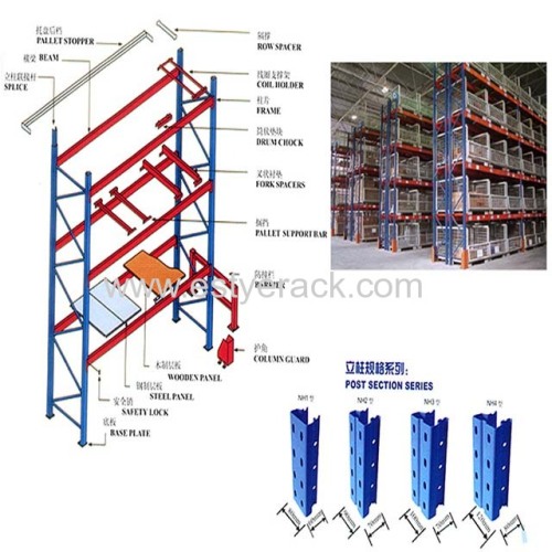 Warehouse Steel Stacking Racks Industrial Racking Warehouse Storage Safety Bars Pallet Racking