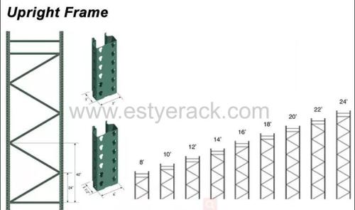 Galvanized Upright Frame EU Standard Heavy Duty Warehouse Storage Pallet Racking