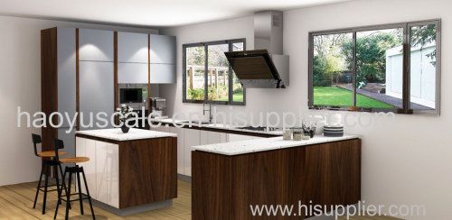Color Mixed Contemporary Kitchen Cabinet
