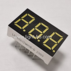 Ultra bright white common anode 3 digit 0.36-inch 7 segment led displays