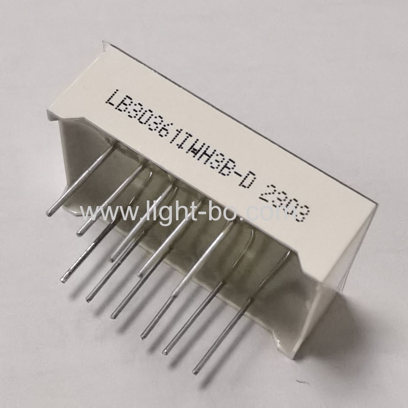 Extrem helle weiße gemeinsame Anode 3 Ziffer 0,36 Zoll 7 Segment led zeigt