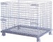 Heavy Foldable wire mesh metal pallet folding warehouse lockable storage Cages wire mesh container