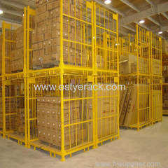 Heavy Foldable wire mesh metal pallet folding warehouse lockable storage Cages wire mesh container