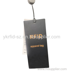 rfid clothing tag YUKAI 860-960mhz UHF hangtag coated paper U8/H9 chip for clothing management