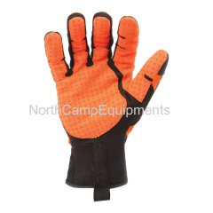 Oil and gas industry gloves KONG ORIGINAL Impact Protection Gloves - Orange Hi Vis Palm IPWSDX