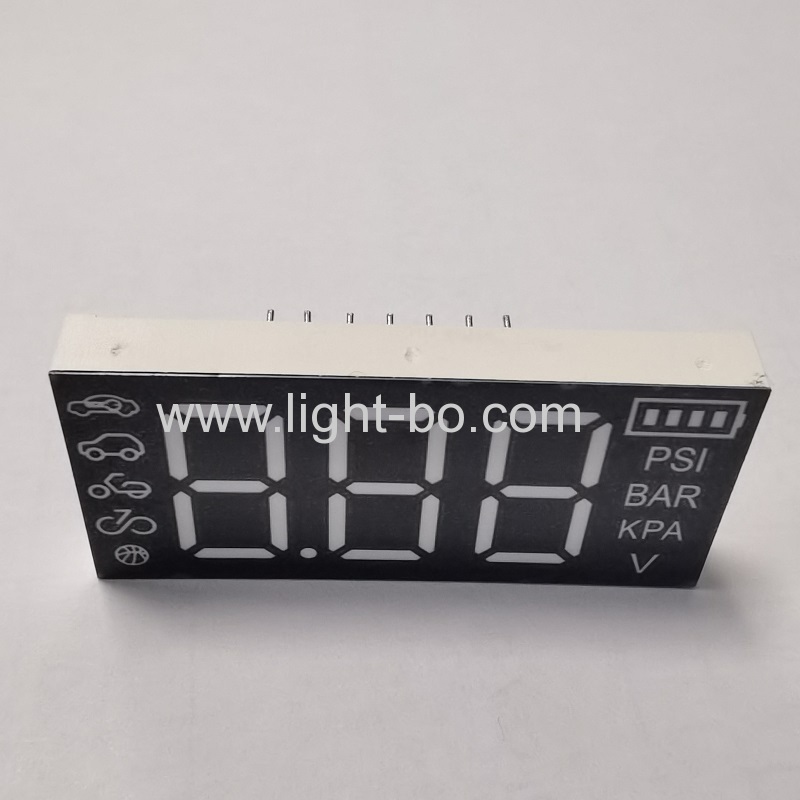 kundenspezifische dreistellige 7-Segment-LED-Anzeige in weißer Farbe für tragbare On-Board-Inflator-Pumpe