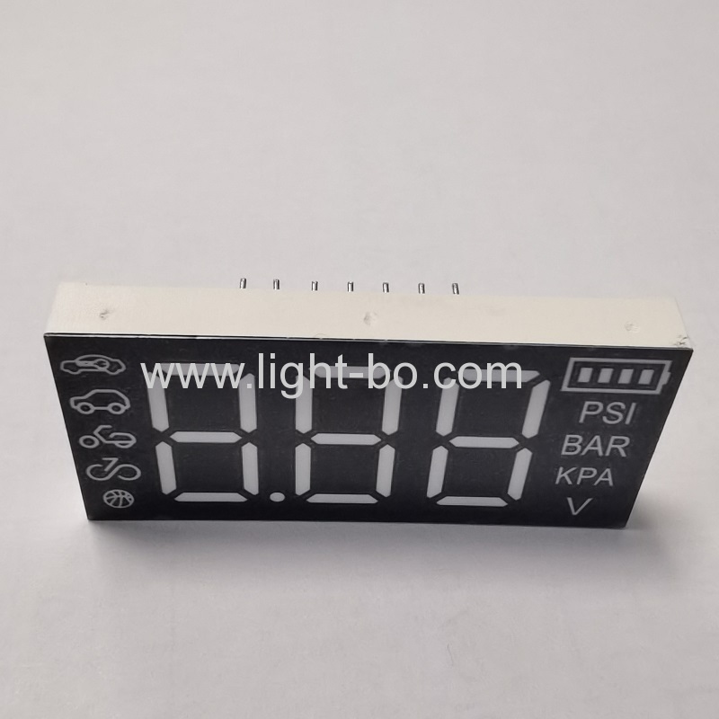 Customized Triple Digit 7 Segment LED Display White color for Portable on-board Inflator Pump