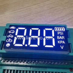 Customized Triple Digit 7 Segment LED Display White color for Portable on-board Inflator Pump