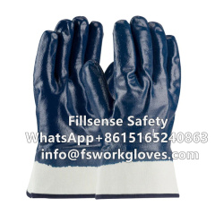 Safety Cuff Cotton Jersey Liner Nitrile Rubber Coated Heavy Duty Work Gloves Heavy Duty Nitrile Gloves Heavy Work Gloves