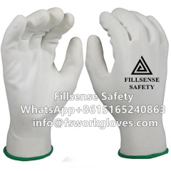 13Gauge Polyester Liner Polyurethane/PU Dipped Work Gloves Polyurethane/PU Coated Gloves