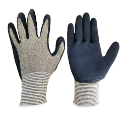 super soft 13gauge cotton spandex liner latex foam coated work gloves for construction