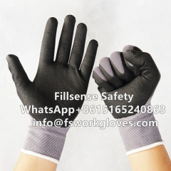 15Gauge Nylon Spandex Liner Nitrile Foam Coated Gloves Foam Gloves Foam Nitrile Gloves Nitrile Coated Glove