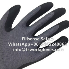 15Gauge Nylon Spandex Liner Nitrile Foam Coated Gloves Foam Gloves Foam Nitrile Gloves Nitrile Coated Glove