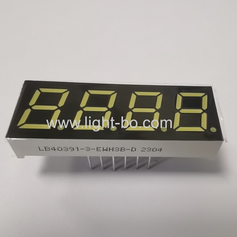 ultra brilhante branco 4 dígitos 7 segmentos led display 0,39 polegadas ânodo comum para painel de instrumentos