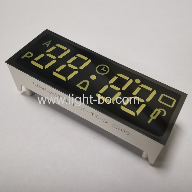 display led ultra branco personalizado de 7 segmentos ânodo comum de 4 dígitos para controle digital do temporizador do forno