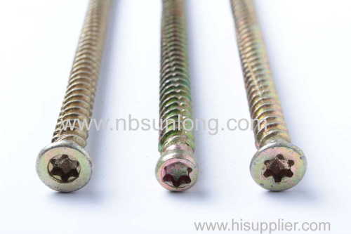 Window frame screws with flat or pan or cylindrical head Hi-Low thread