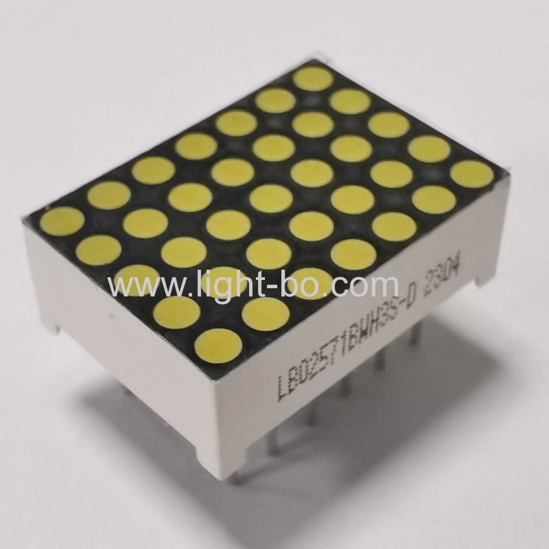 ultrahelle weiße 1,9 mm 5 x 7 Punktmatrix-LED-Anzeige Reihenanode Spaltenkathode für Uhr/Timer/Instrumententafel