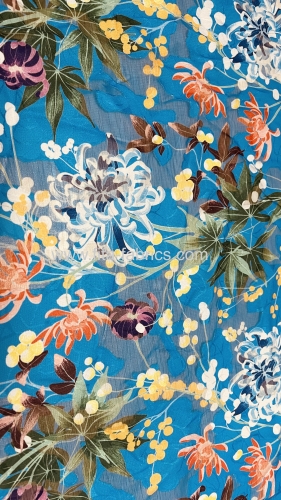 Cut Flower Chiffon fabric