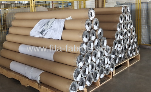 Fire protection curtain with coating