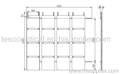 W4 Flexible Wall Display Rack