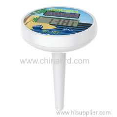 Solar powered digital floating thermometer