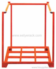 Heavy duty metal foldable warehouse storage pallet portable stacking rack