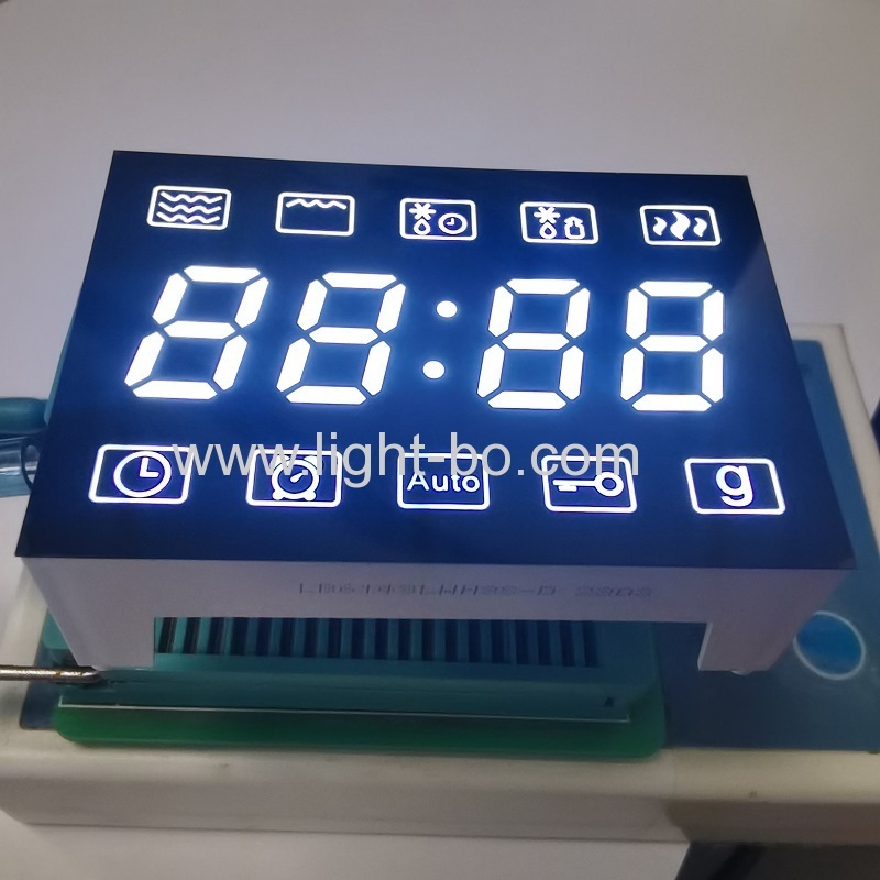 display de relógio led ultra branco 7 segmentos 4 dígitos cátodo comum para forno de microondas