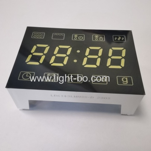 Ultra white LED Clock Display 7 Segment 4 Digit common cathode for Microwave OVEN