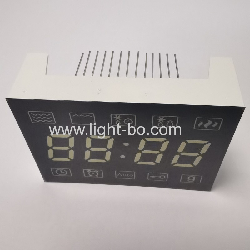 Ультра белый светодиодный дисплей часов, 7 сегментов, 4 цифры, общий катод для микроволновой печи