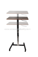Height Adjustable Laptop Desk- Stand Up Desk- Pneumatic Standing Desk- Portable Desk for Laptop- Adjustable Mobile Desk-