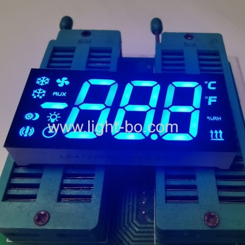 display led azul ultra brilhante 3 dígitos 7 segmentos catodo comum para controle de geladeira