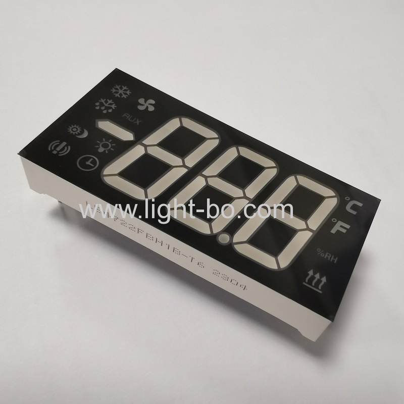 display led azul ultra brilhante 3 dígitos 7 segmentos catodo comum para controle de geladeira