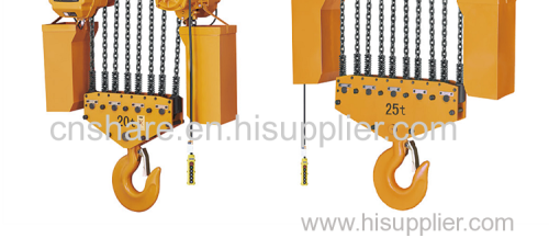 China Manufacturer of 440V or 415V electric Chain hoist