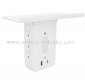 2 wall outlet shelf surge protector 18w usd c power strip