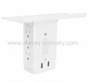 2 wall outlet shelf surge protector 18w usd c power strip