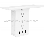 American Shelf Socket 2 wall outlet shelf surge protector