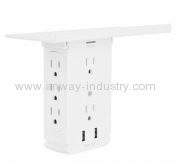 American Shelf Socket 2 wall outlet shelf surge protector