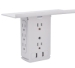 3 wall outlet shelf surge protector and 2 usb BLACK