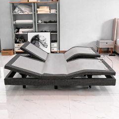 Mobile Phone Control Electric Bed Base Split King Size Adjustable Bed Frame With Massage