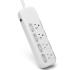 us 4 AC outlet socket individual switches power strip