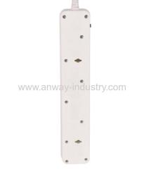 socket outlet 6 way usa surge protector power strip with individual switches