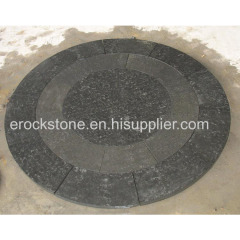 customized black basalt circle pavers for patio