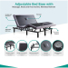 Adjustable bed base with USB charging wireless handset APP operation