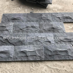 natural split black basalt stone wall tiles for exterior