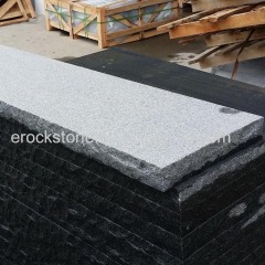 anti-slip finish flamed outdoor grey granite treads