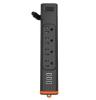 US Standard 4 Outlets Power Plug Surge Protector with 3 USB