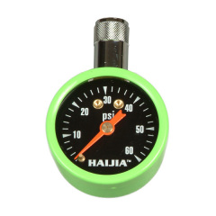 1.5" Straightly-insert Stainless Steel Coloured Tire Pressure Gauge