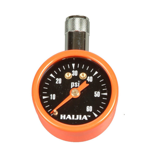 1.5" Straightly-insert Stainless Steel Coloured Tire Pressure Gauge